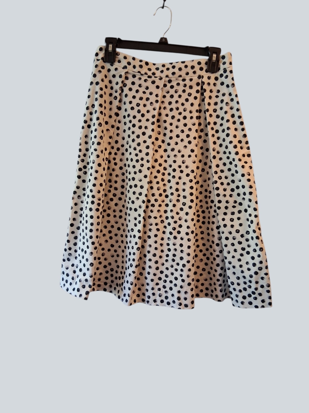 Who What Wear White and Black Polka Dot Midi Skirt - Picture 3 of 7